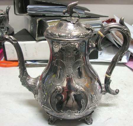 1728 (Silverplate, Hollowware) Silverplate Coffee Pot by Cooper Bros & Sons