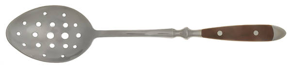 Bistro Woodgrain Brown (Stainless) Serving Spoon-Slotted