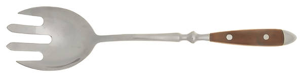Bistro Woodgrain Brown (Stainless) Solid Serving Fork
