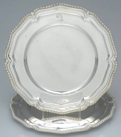 Silverplate Hollowware (Set of 2) Dinner Plates