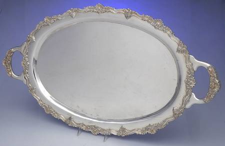 CQT1 (Sterling, Hollowware) Large Waiter Tray by Conquistador