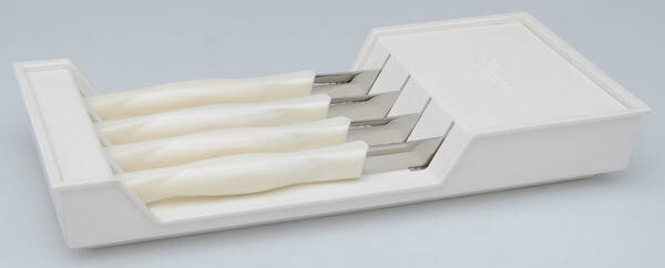 CUE3 (Stainless) Modern Hollow Knife - Set of 4 with Case