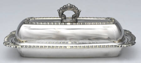 Silverplate Hollowware 1/4 Pound Covered Butter Dish