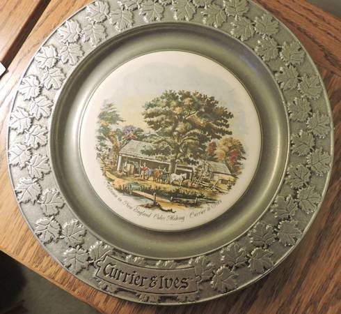 Currier & Ives (Pewter, Hollowware) Wall Plate