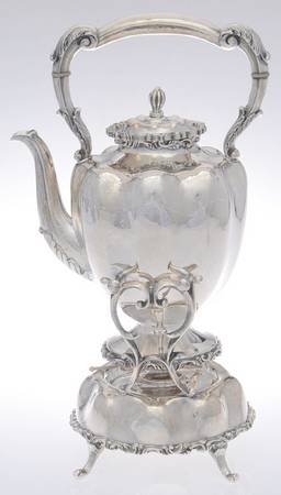 C13C131 (Sterling, Hollowware) Kettle, Stand & Burner