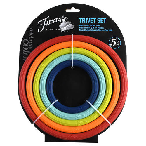 Fiesta Kitchen Accessories (5pc) Silicone Ring Trivet Set