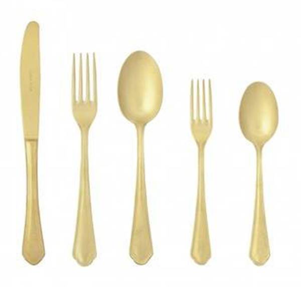 Lago Gold (Stainless, Gold Electroplate) by Costa Nova Flatware