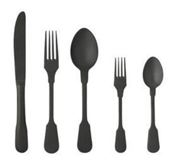 Saga Black (Stainless) by Costa Nova Flatware