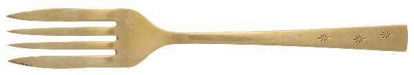 Tropical Star (Dirigold) Goldware Medium Solid Cold Meat Serving Fork