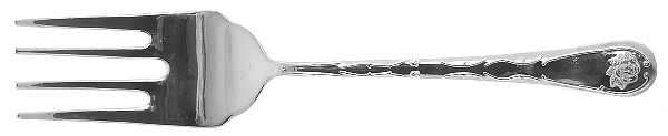 DVO1 (SILVERPLATE) Large Solid Cold Meat Serving Fork