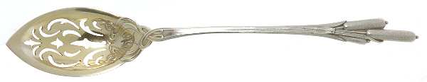 Cat Tails (Sterling, 1898) Pierced Bowl Short Handle Olive Spoon