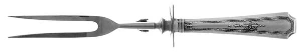 Colfax (Sterling, 1922) Large Stainless-Prong Roast Carving Fork
