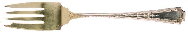 Colfax (Sterling, 1922) Small Solid Cold Meat Serving Fork