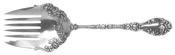 Marechal Niel (Sterling, 1896) Large Solid Tined Sardine Serving Fork