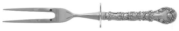 Marechal Niel (Sterling, 1896) Small Carving Fork W/Sterling Guard