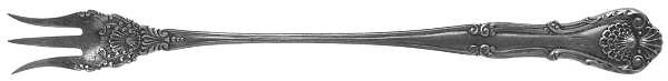 New Queens (Sterling, 1900) Long Handle Pickle/Olive Fork