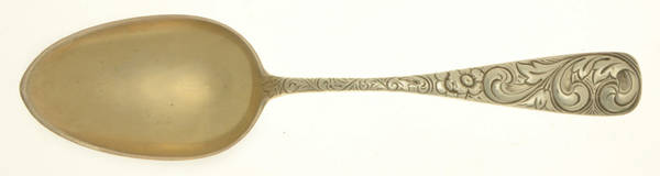 Scroll (Sterling, 1886, No Monograms) Solid Serving Spoon