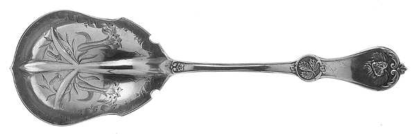 Strawberry (Coin, 1874) Brightcut Solid Large Berry/Casserole Spoon