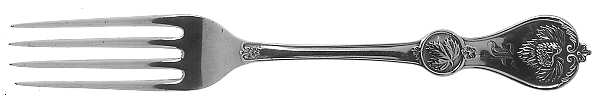 Strawberry (Coin, 1874) Fork-Dessert/Luncheon-Solid Pc