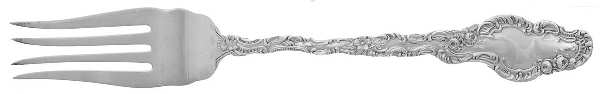 Watteau (Sterling, 1891) Large Individual Solid Fish/Salad Fork