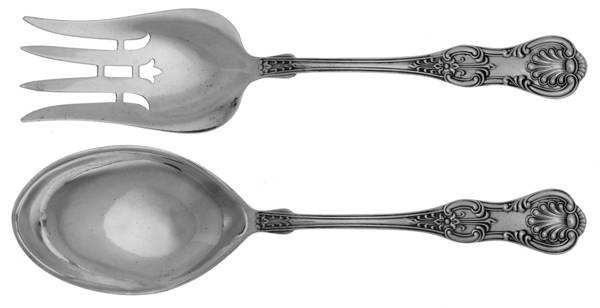 King (Sterling, 1880) (2 Pc) Solid Salad Set