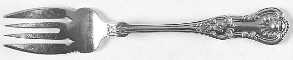 King (Sterling, 1880) Individual Solid Fish Fork