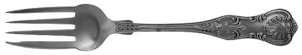 King (Sterling, 1880) Large Individual Solid Fish/Salad Fork