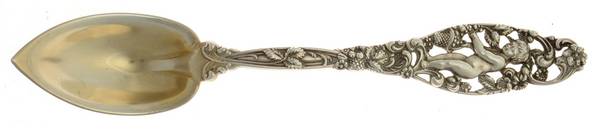 Labors of Cupid (Sterling, 1900, No Monograms) Fruit/Orange Spoon