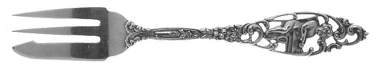 Labors of Cupid (Sterling, 1900, No Monograms) Individual Pie Fork