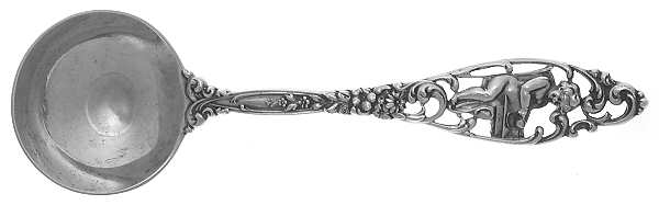 Labors of Cupid (Sterling, 1900, No Monograms) Round Bowl Soup Spoon (Bouillon)