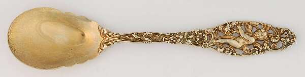 Labors of Cupid (Sterling, 1900, No Monograms) Ice Cream Spoon Individual