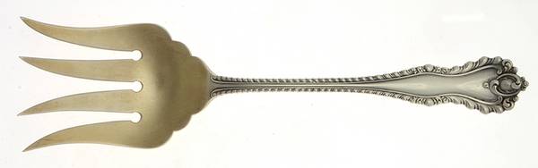 Mazarin (Sterling, 1892, No Monograms) Large Solid Fish Serving Fork