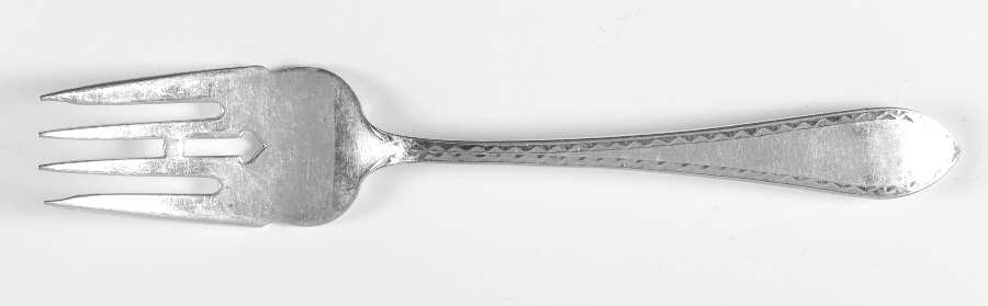 Pointed Antique#2-Engraved (Sterling, No Monos) Pastry Fork