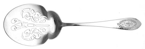 Pointed Antique#3-Engraved (Sterling) Tomato Server, Solid Piece