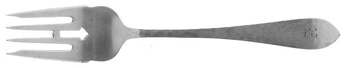 Pointed Antique-Hammered (Sterling) Individual Salad Fork