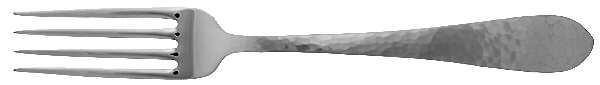 Pointed Antique-Hammered (Sterling) Monogram Fork