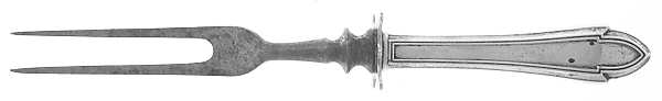 Queen Elizabeth (Sterling, 1916) Small Steak Carving Fork with Stainless Prongs