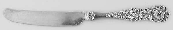 Rococo (Sterling, 1888) Large Flat Handle Butter Spreader