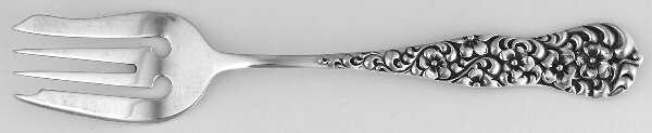 Rococo (Sterling, 1888) Large Individual Solid Fish/Salad Fork