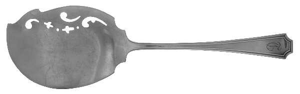Fairfax (Sterling, 1910, Monograms) Small Pierced Solid Croquette Server