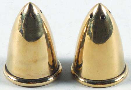 Regal (Dirigold, Hollowware) Mini Bullet Shape Salt and Pepper