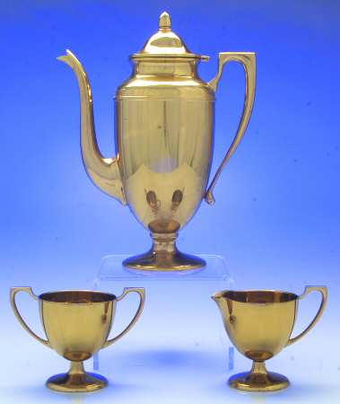 Regal (Dirigold, Hollowware) Coffee Set - 3 Piece with Coffee Pot
