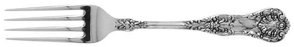 New King (Sterling, 1898, Monograms) Fork by Dominick & Haff