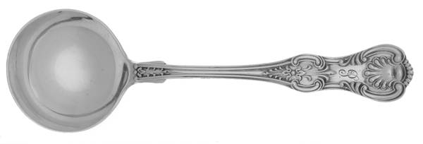 King (Sterling, 1880) Round Bowl Soup Spoon (Bouillon)