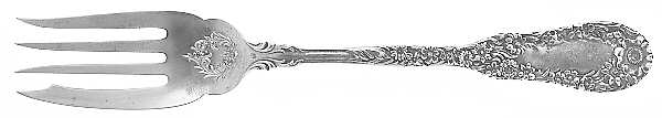 No. 10 (Sterling, 1896) Large Individual Solid Fish/Salad Fork