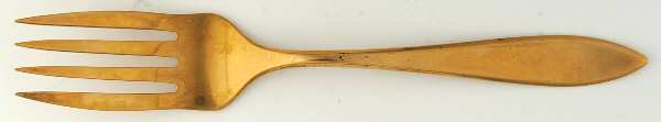 Regal (Dirigold, Clover Backstamp) Medium Solid Cold Meat Serving Fork