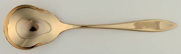 Regal (Dirimetal, Sweden, Possible Clover Backstamp) Solid Smooth Casserole Spoon