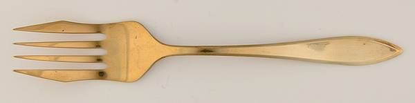 Regal (Dirimetal, Sweden, Possible Clover Backstamp) Medium Solid Cold Meat Serving Fork