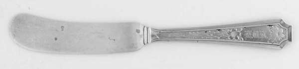 Fairfax-Engraved Y (Sterling) Flat Handle Butter Spreader by Durgin