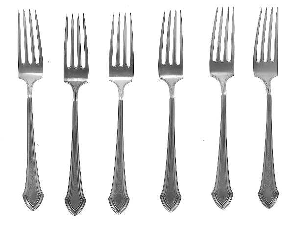 Essex-Engraved (Sterling) Fork - Set of 6 by Durgin